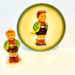 Hummel collectible plate & ornament Hark the Herald boy with trumpet